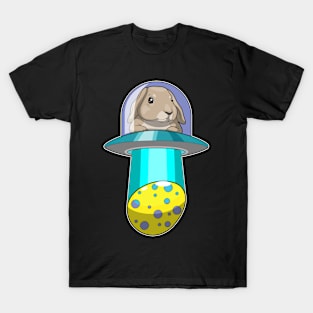 Rabbit Easter Easter egg Spaceship T-Shirt